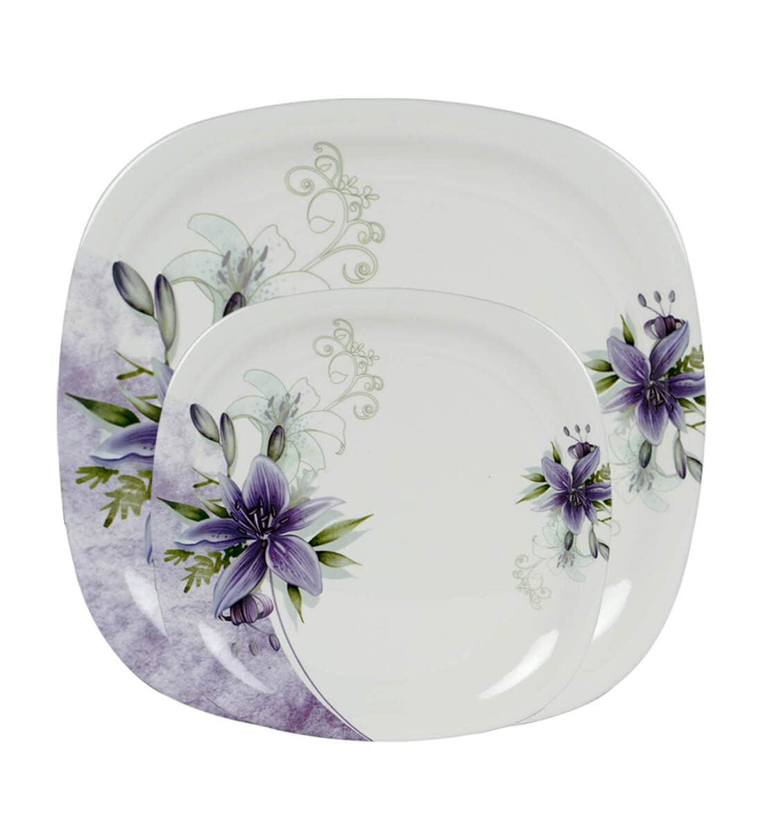 Dinnerware Set Square Purple Plates Square Dinner Set-Purple-16