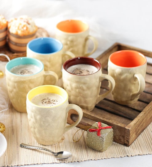 Ceramic 250 ML Mug- Set of 6 by Cdi