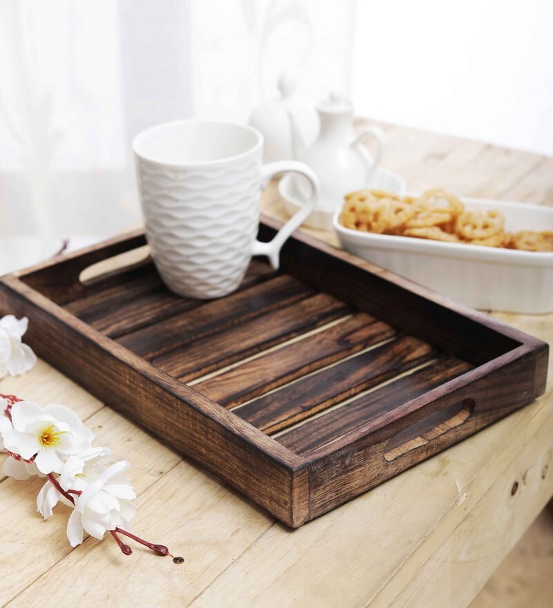Buy Wooden Rectangle Serving Tray by Cdi Online Serving Trays