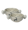 White 300 ML Ceramic  Italian Designed 2 Pcs Soup Bowls