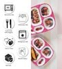 Pink Barbie Printed Melamine(Set of 4) Kids Plates