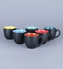 Lazuli 180ml Black Ceramic (Set of 6) Tea Cups