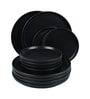 Black Collar Melamine 12 Pcs Dinner Set