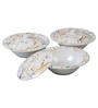 Multicolour Melamine Line Printed 41 Pcs Dinner Set