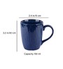 Blue 300ml Ceramic (Set Of 6) Coffee Mugs