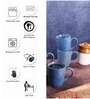 Blue 300ml Ceramic (Set Of 6) Coffee Mugs
