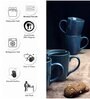 Blue 300ml Ceramic (Set Of 6) Coffee Mugs