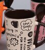 Classic 250ml Multicolor Ceramic (Set of 4) Coffee Mug with Spoon