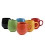 Trace 200ml Multicolour (Set of 6) Ceramic Coffee Mug
