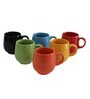 Trace 200ml Multicolour (Set of 6) Ceramic Coffee Mug