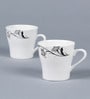 Dual Tone 150ml White Bone China (Set of 6) Tea Cups
