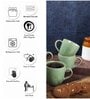 Green 150ml Ceramic (Set Of 6) Tea Cups
