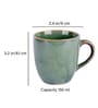 Green 150ml Ceramic (Set Of 6) Tea Cups