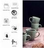 Green 150ml Ceramic (Set Of 6) Tea Cups