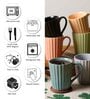 Multicolour 300ml Ceramic (Set Of 6) Coffee Mugs
