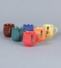 Stripes 150ml Multicolour Ceramic (Set of 6) Tea Khullad
