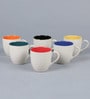 Classic 200ml Beige Stoneware (Set of 6) Tea Cups