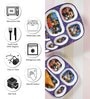 Blue Micky Mouse Printed Melamine (Set of 4) Kids Plates