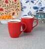 250 ML Red Ceramic (Set of 7) Mugs