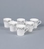 Floyd 150ml White & Black Bone China (Set of 6) Tea Cup