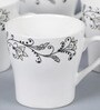 Floyd 150ml White & Black Bone China (Set of 6) Tea Cup