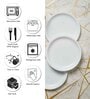 White  Melamine (Set Of 6) Quarter Plates