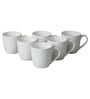 120 Ml White Bone China Embossed Geometric (Set of 6) Tea Cup