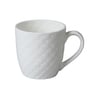 120 Ml White Bone China Embossed Geometric (Set of 6) Tea Cup