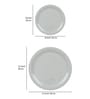 White  Marble Designed Melamine 18 Pcs Dinner Set