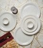 White  Marble Designed Melamine 18 Pcs Dinner Set