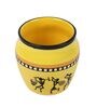 150 ML Yellow Ceramic 6 Pcs Kullar With Tray