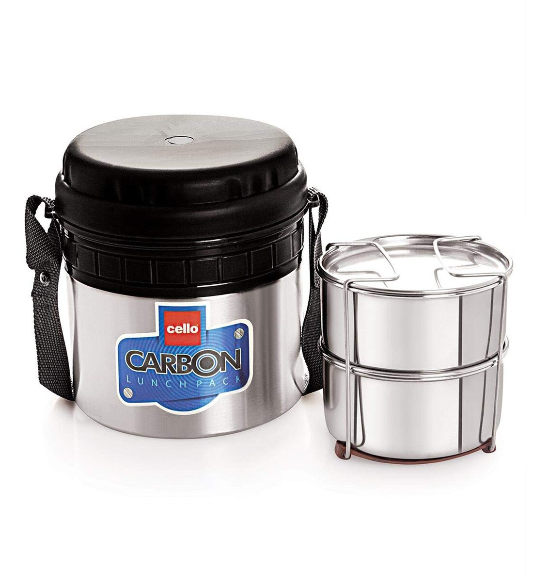 Buy Stainless Steel & Plastic 400 ML Tiffin box Set Of 2 by Cello