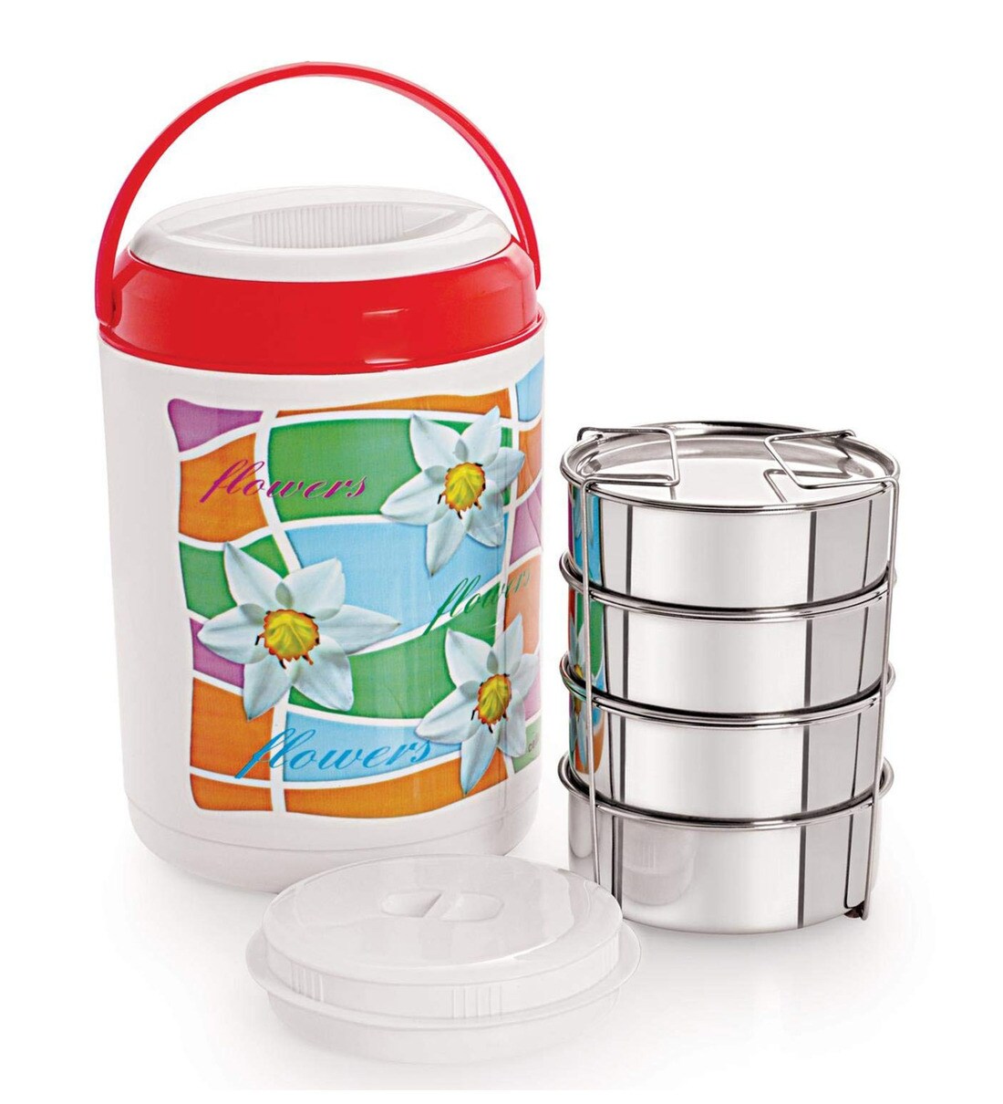 Buy Stainless Steel & Plastic 600 ML Tiffin box by Cello Online