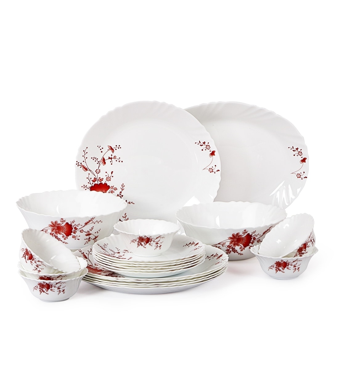 Buy Cello Imperial Ocean Flower Opalware Dinner Set, 21 Pc Online Opalware Dinner Sets