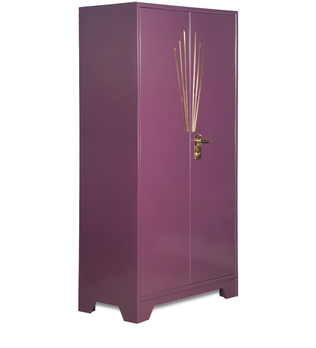 Buy Centurion Steel Wardrobe in Purple Finish by Godrej Interio Online