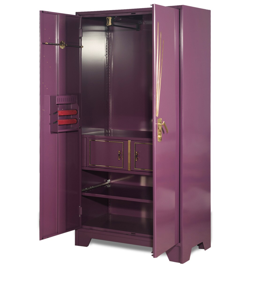 Buy Centurion Steel Wardrobe in Purple Finish by Godrej Interio Online