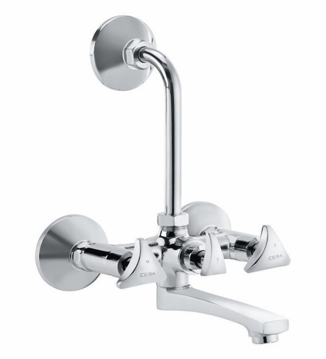 Buy Brass Chrome Plated Telephonic Bath Mixer (L: 8, W: 8, H: 10 Inches ...