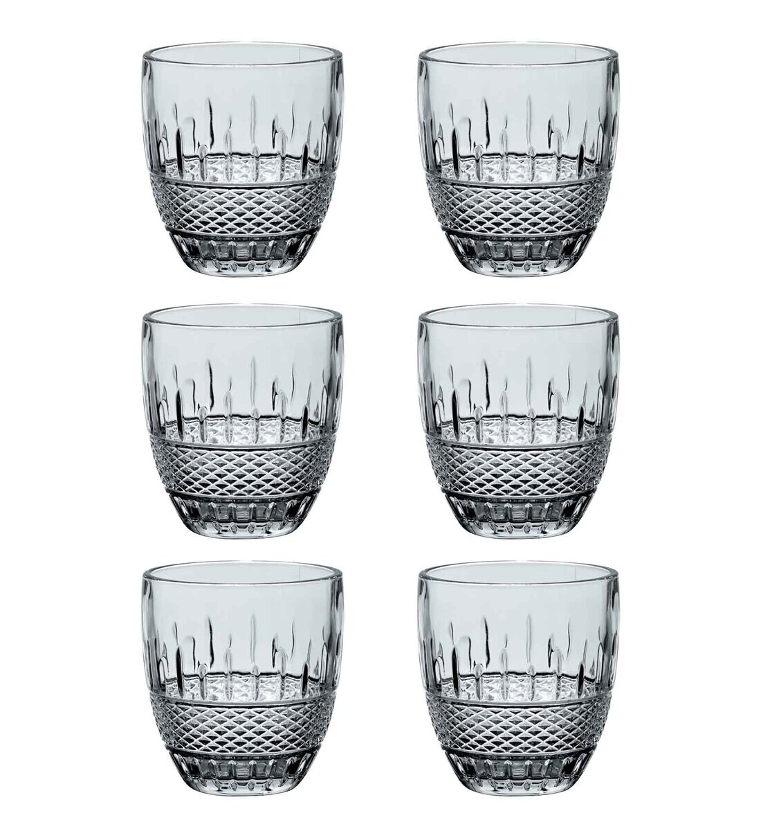 Buy Ceradeco Ringer Shaped 220 Ml Water Juice Glass Set of 6 Online in  India at Best Price - Modern Drinking Glasses - Glassware - Homeware -  Furniture - Wooden Street Product