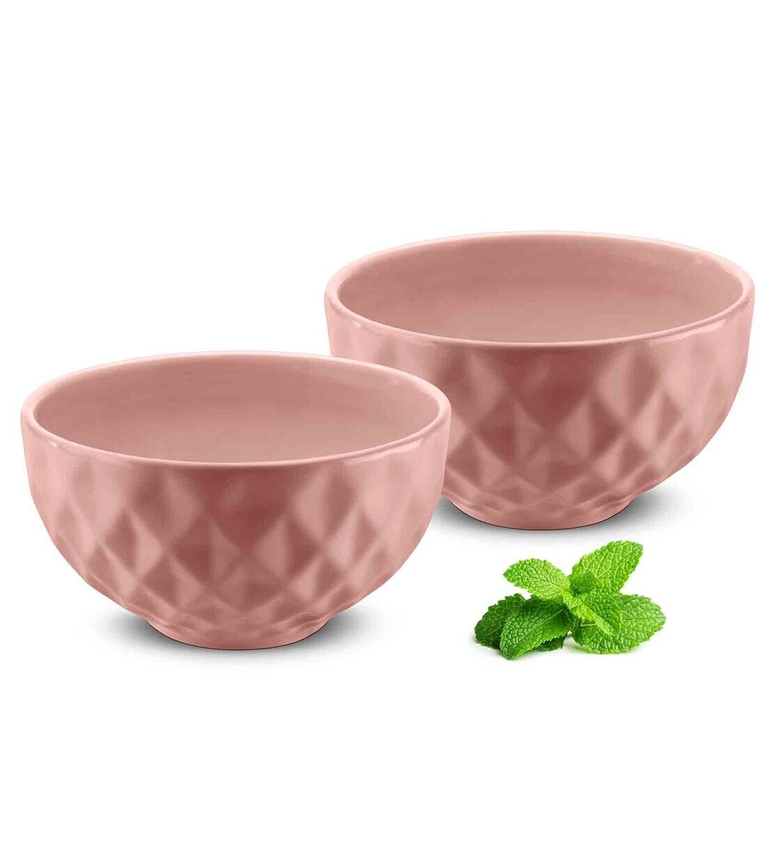 Buy Ceramic Pink 500 ML Serving Bowl Set of 2 at 40 OFF by Urban chef