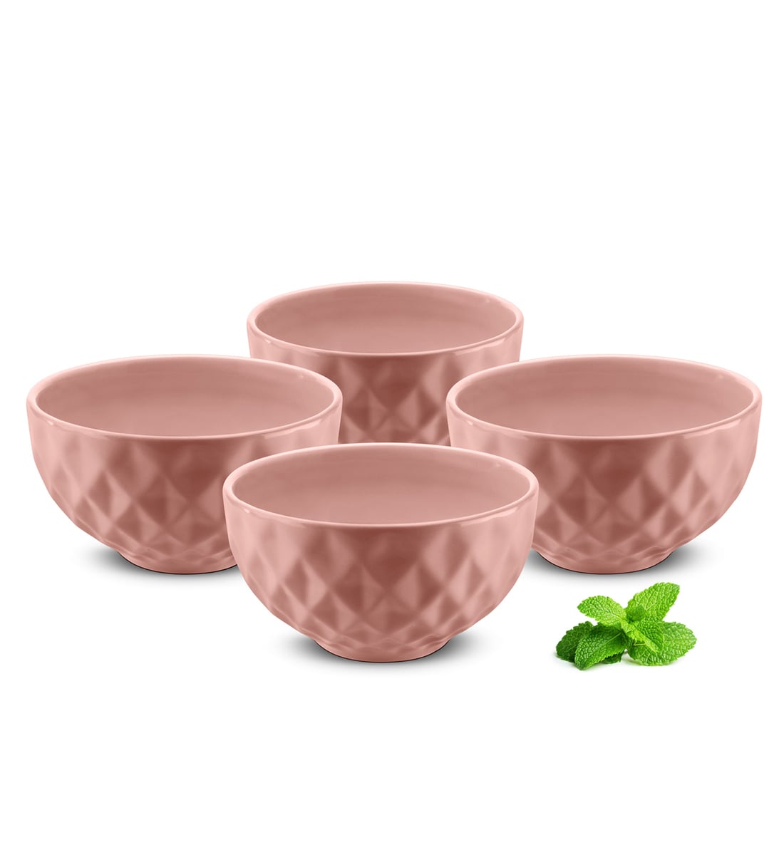 Buy Ceramic Pink 500 ML Serving Bowl Set of 4 at 40 OFF by Urban chef
