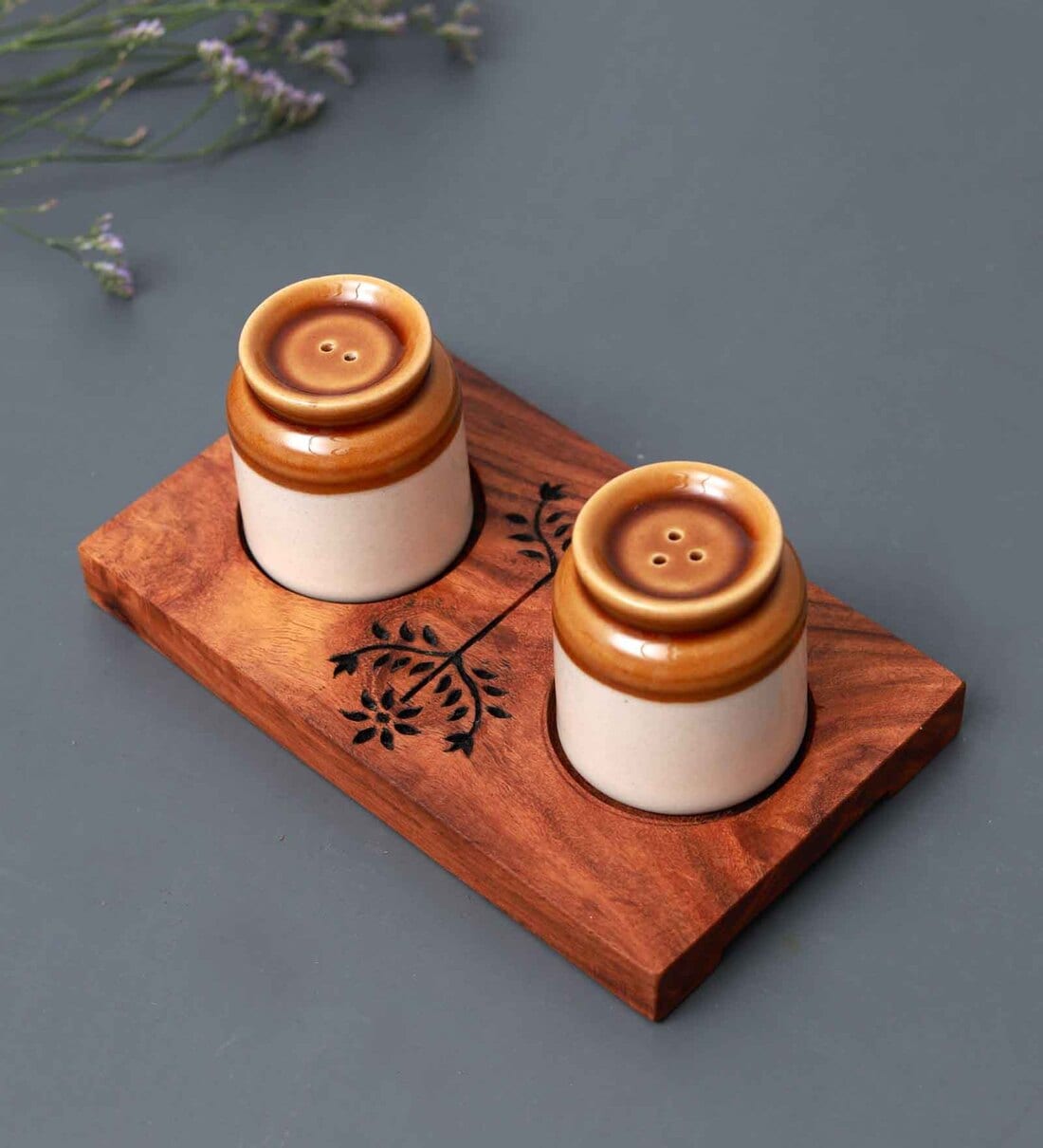 置物 Supreme Ceramic Salt and Pepper Shaker Buy Ceramic Salt & Pepper Shaker with tray at 51% OFF by Unravel