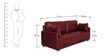 Cedar Three Seater Sofa in Cherry Leatherette