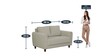 Cedri Fabric 2 Seater Sofa In Beige Colour