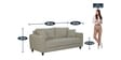 Cedri Fabric 3 Seater Sofa In Beige Colour