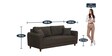 Cedri Fabric 3 Seater Sofa In Chestnut Brown Colour