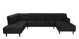 Celso Fabric U Shape Corner Sofa in Charcoal Grey Colour