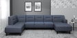 Celso Fabric U Shape Corner Sofa In Spruce Blue Colour