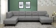 Celso Fabric U Shape Corner Sofa In Slate Grey Colour