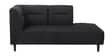 Celso Fabric LHS Sectional Sofa (3 + Lounger) In Charcoal Grey Colour