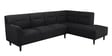 Celso Fabric LHS Sectional Sofa (3 + Lounger) In Charcoal Grey Colour